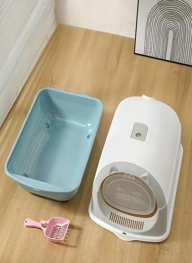 BohoBark Fully Enclosed Cat Litter Box Anti-Splashing Cat Litter Box Anti Splash Easy to Clean Cat Litter Box - Image 3